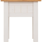 Panama Lamp Table - White/Natural Wax