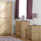 Panama 2 Door Wardrobe - Natural Wax