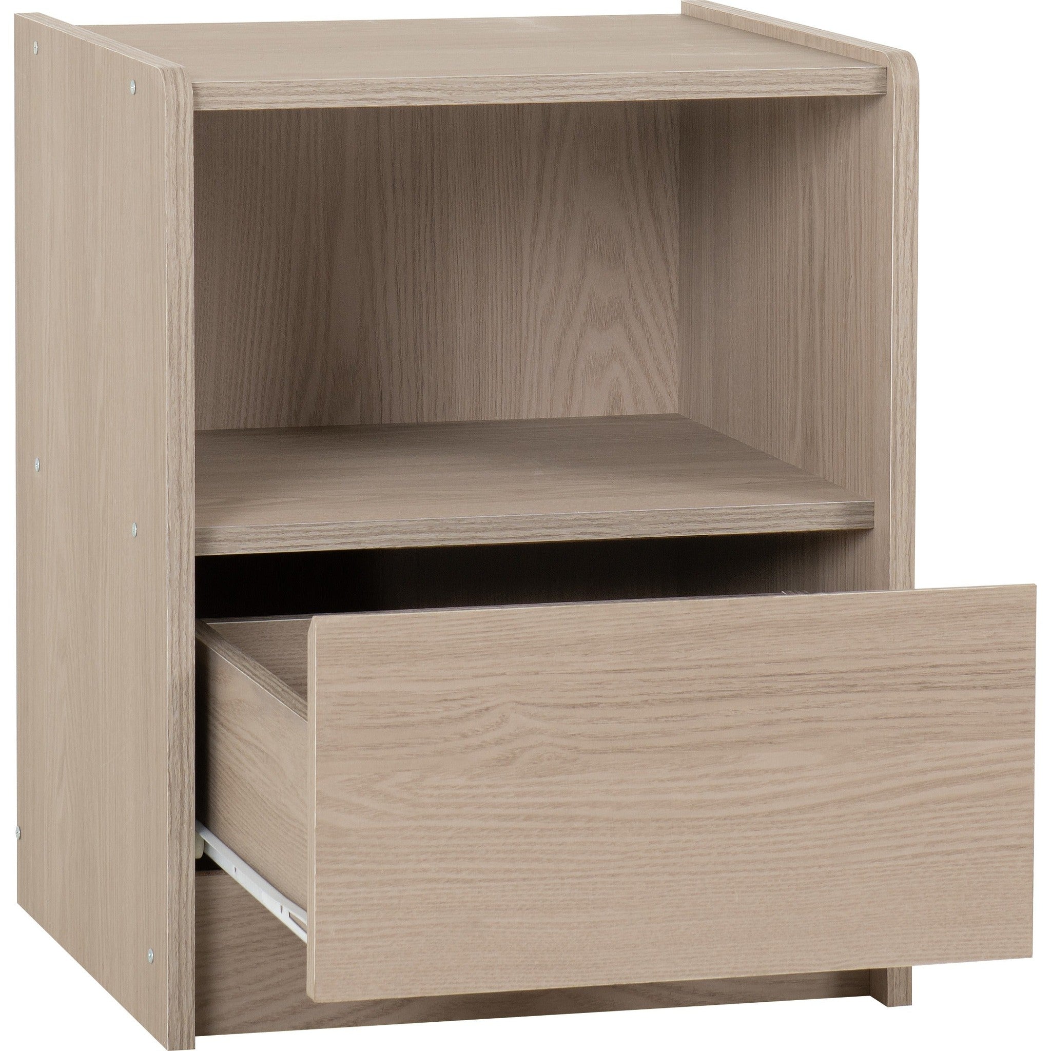 Paris 1 Drawer Bedside - Smoked Ash Effect