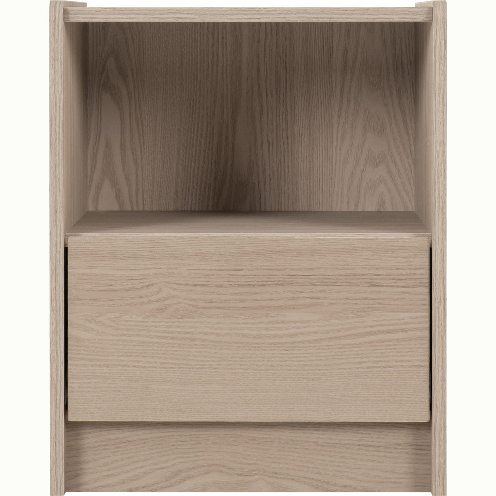 Paris 1 Drawer Bedside - Smoked Ash Effect
