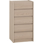 Paris 5 Drawer Chest - Smoked Ash Effect