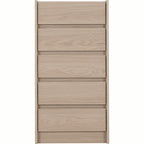 Paris 5 Drawer Chest - Smoked Ash Effect