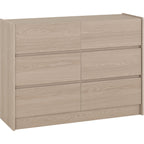 Paris 6 Drawer Chest - Smoked Ash Effect