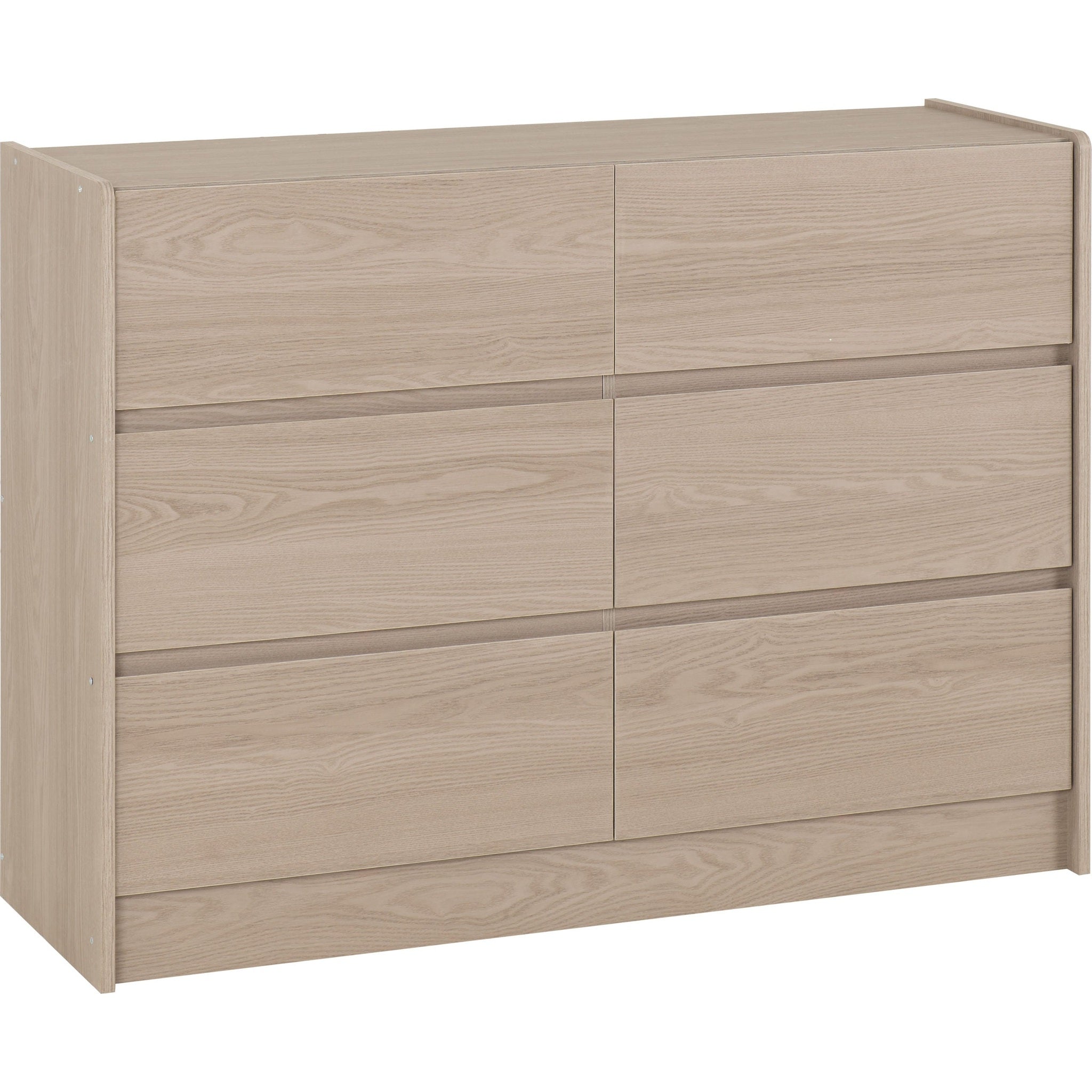 Paris 6 Drawer Chest - Smoked Ash Effect