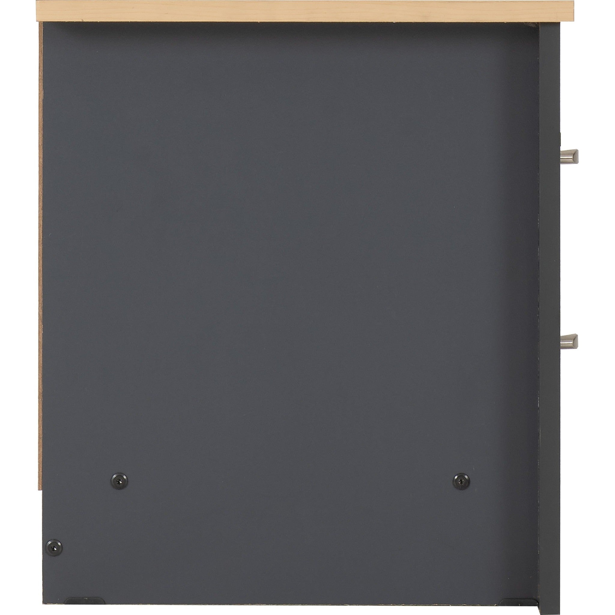 Portland 2 Drawer Bedside - Grey/Oak Effect
