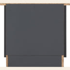 Portland 2 Drawer Bedside - Grey/Oak Effect