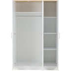 Portland 3 Door Wardrobe - White/Oak Effect