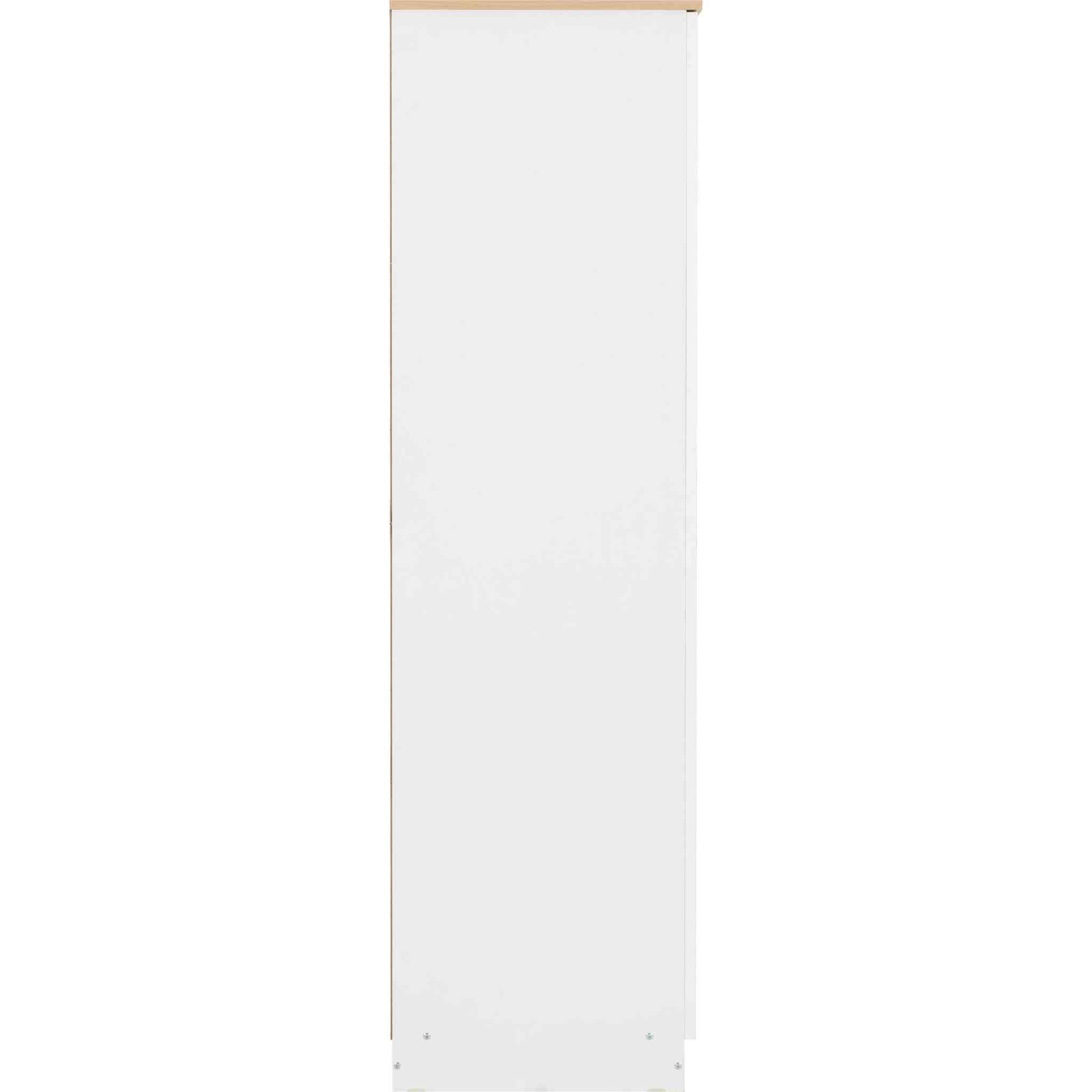 Portland 3 Door Wardrobe - White/Oak Effect
