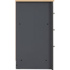Portland 3 Drawer Chest - Grey/Oak Effect