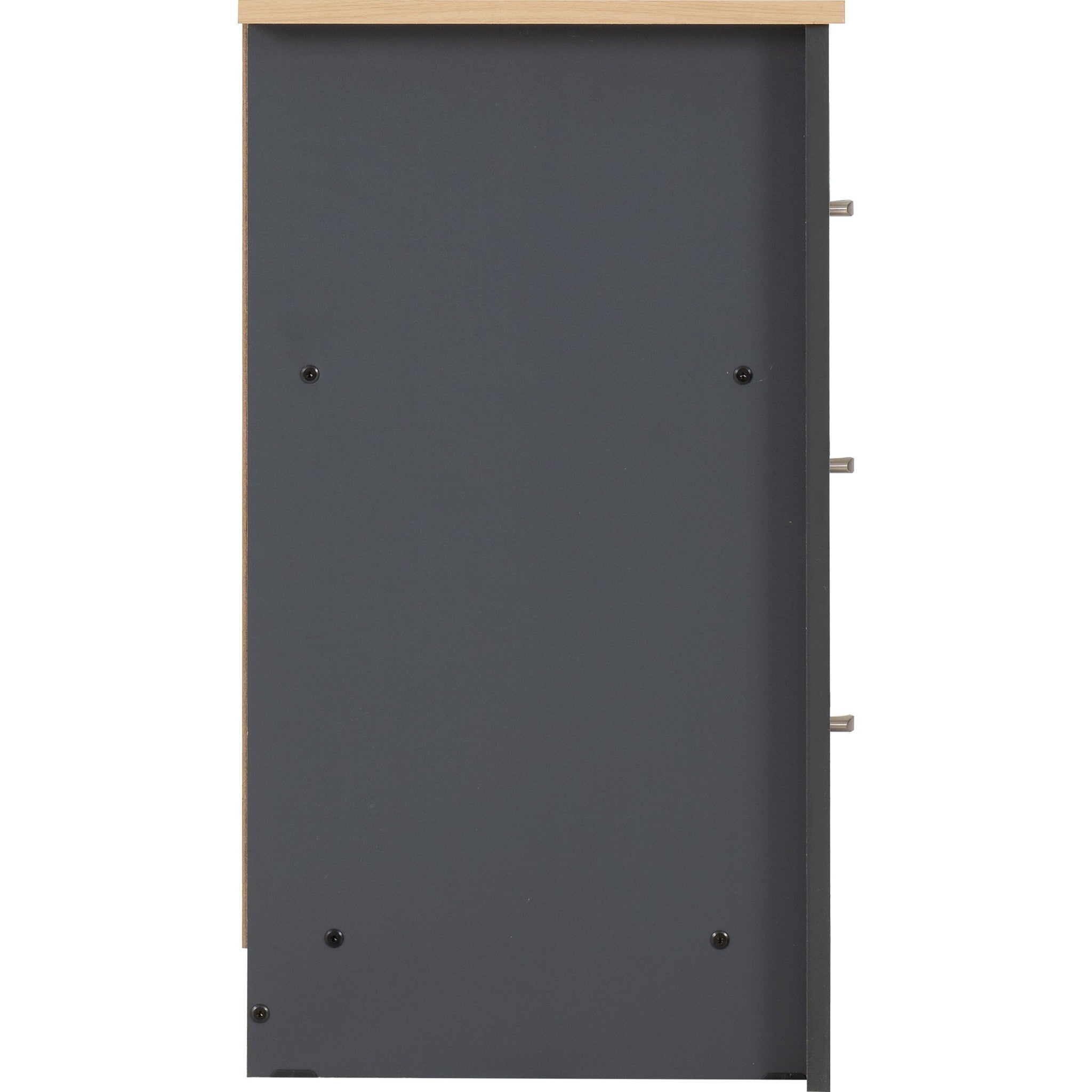 Portland 3 Drawer Chest - Grey/Oak Effect