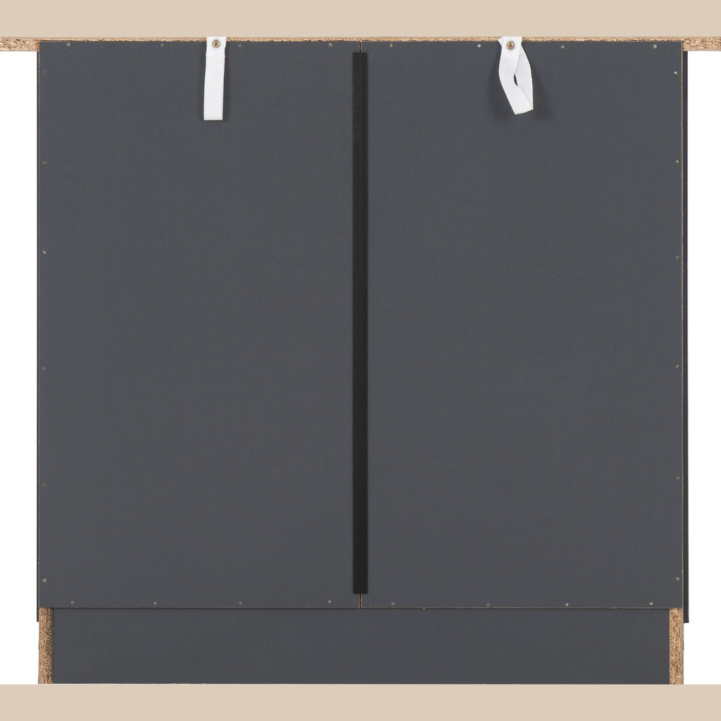 Portland 3 Drawer Chest - Grey/Oak Effect