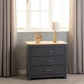 Portland 3 Drawer Chest - Grey/Oak Effect