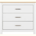 Portland 3 Drawer Chest - White/Oak Effect