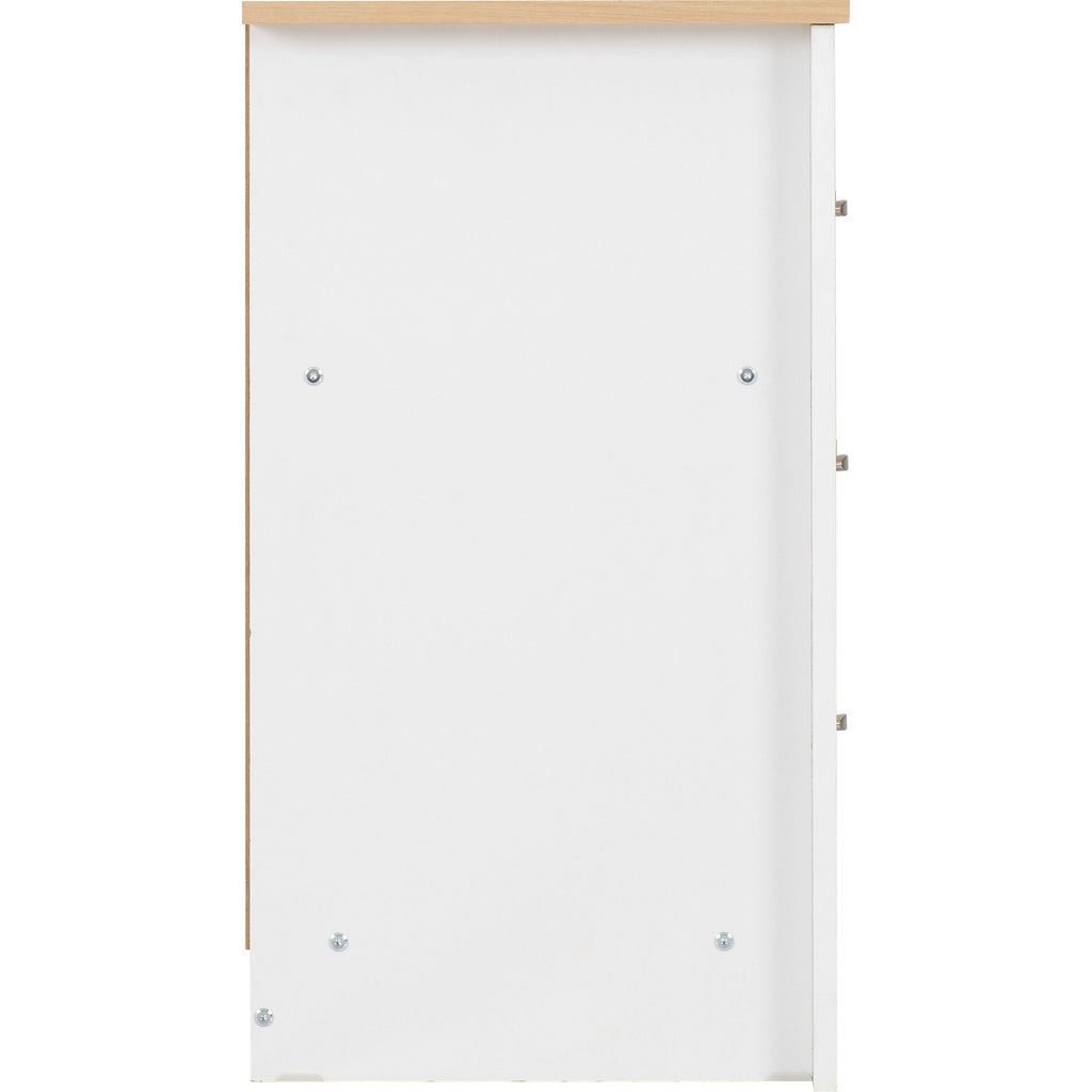 Portland 3 Drawer Chest - White/Oak Effect