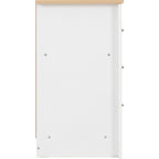 Portland 3 Drawer Chest - White/Oak Effect