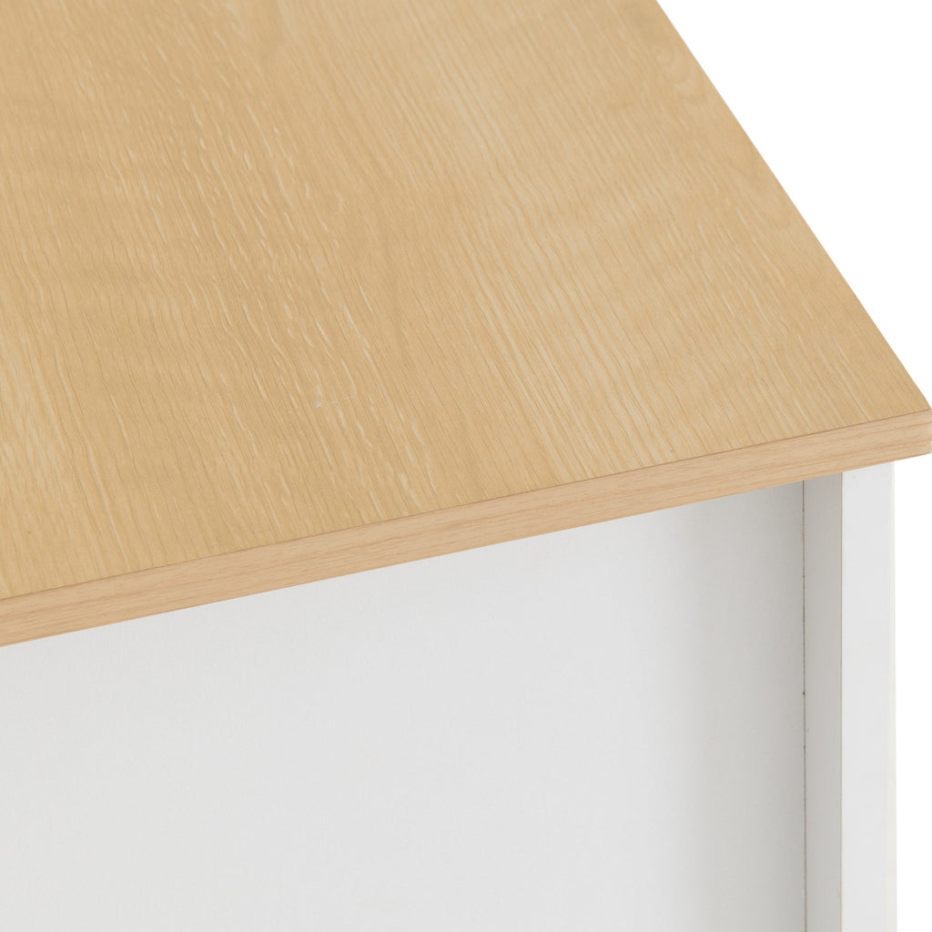 Portland 3 Drawer Chest - White/Oak Effect