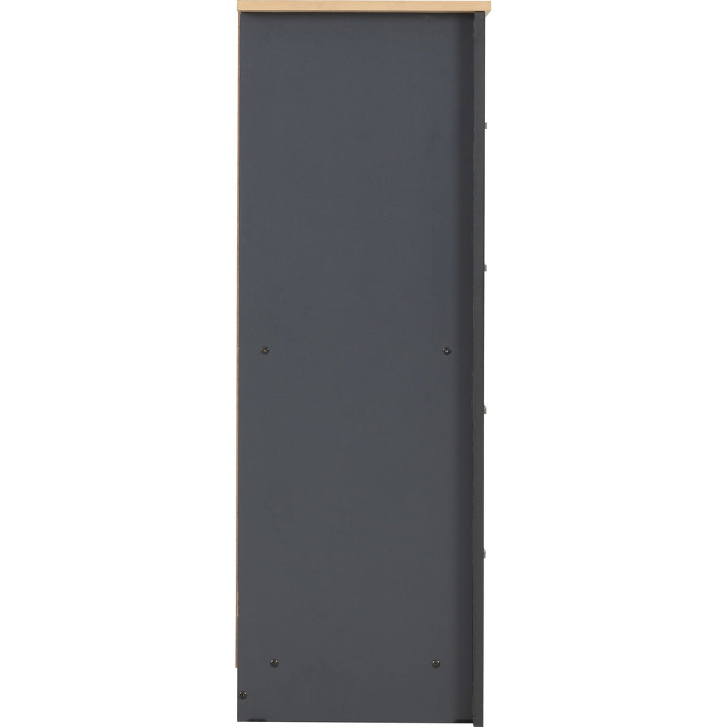 Portland 4 Drawer Chest - Grey/Oak Effect