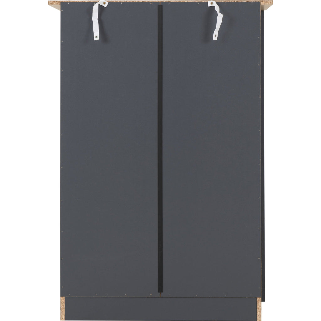 Portland 4 Drawer Chest - Grey/Oak Effect