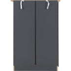 Portland 4 Drawer Chest - Grey/Oak Effect