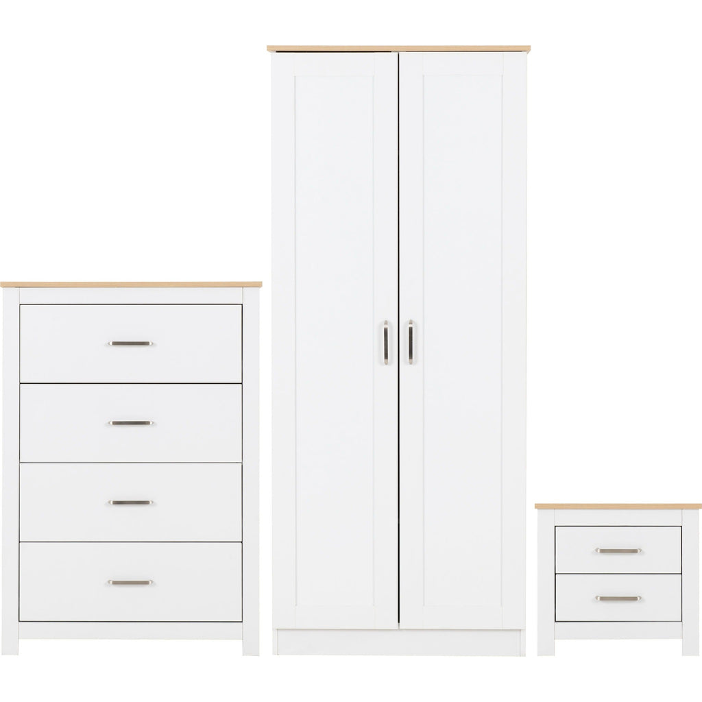 Portland Trio Set - White/Oak Effect
