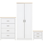 Portland Trio Set - White/Oak Effect