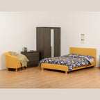 Lisbon 3 Drawer Bedside - Black Wood Grain