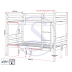 Panama 3' Bunk Bed - White