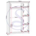 Panama 3 Door Wardrobe - Natural Wax