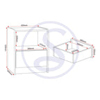 Paris 1 Drawer Bedside - Smoked Ash Effect