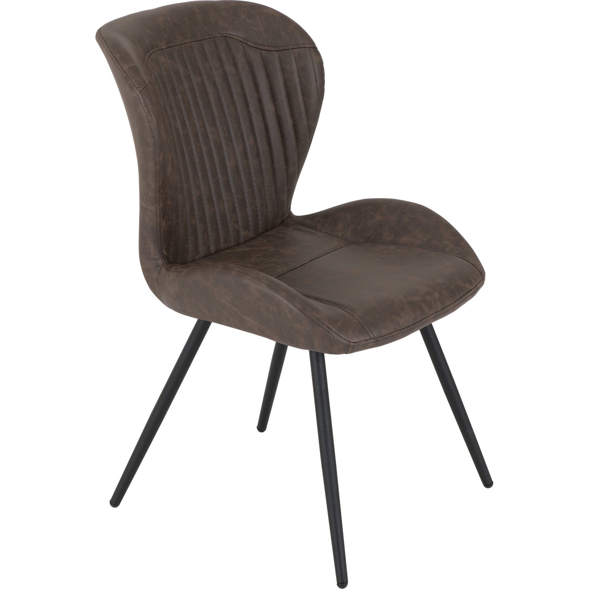 Treviso & Quebec Dining Set X4 Chairs - Light Oak Effect/Brown Pu