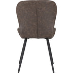 Hamilton & Quebec Medium Dining Set X4 Chairs - Medium Oak Effect/Brown Pu