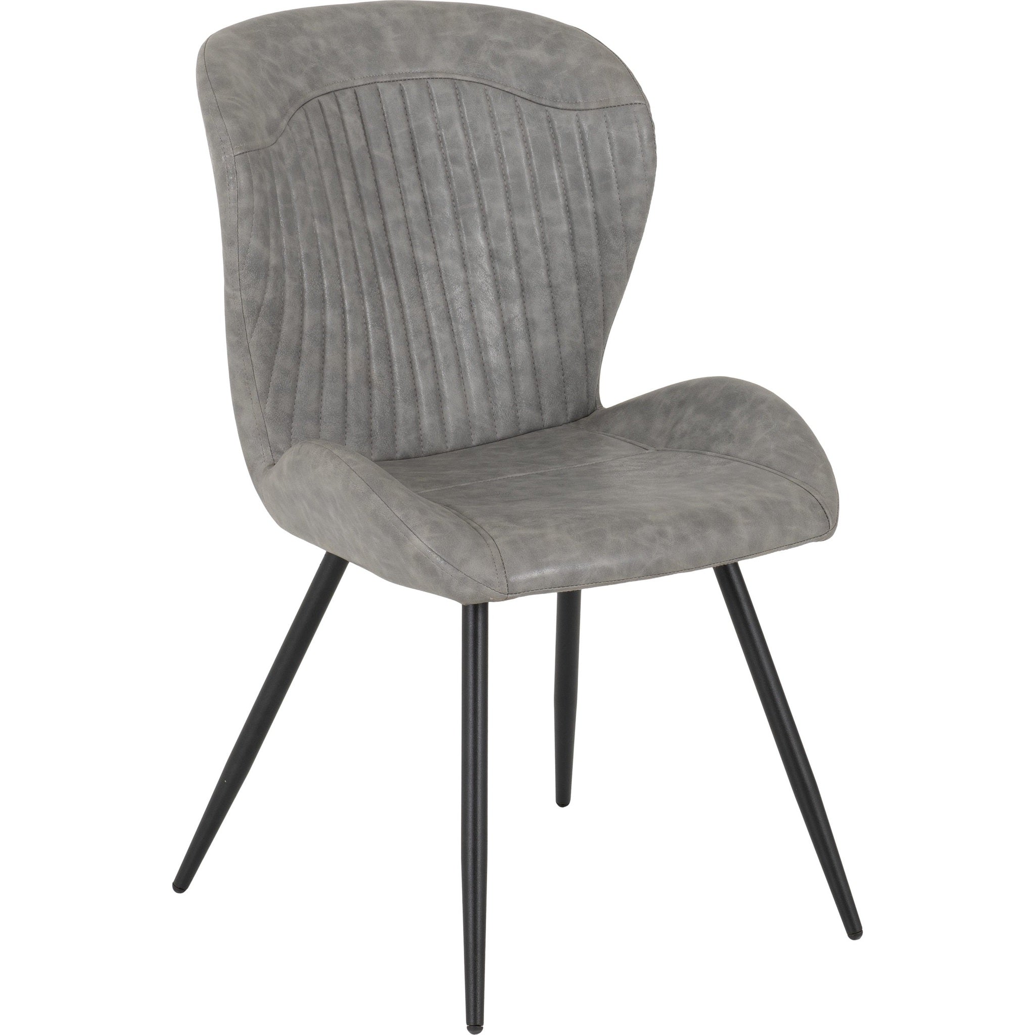 Quebec Dining Chair X4 Per Box - Grey Pu