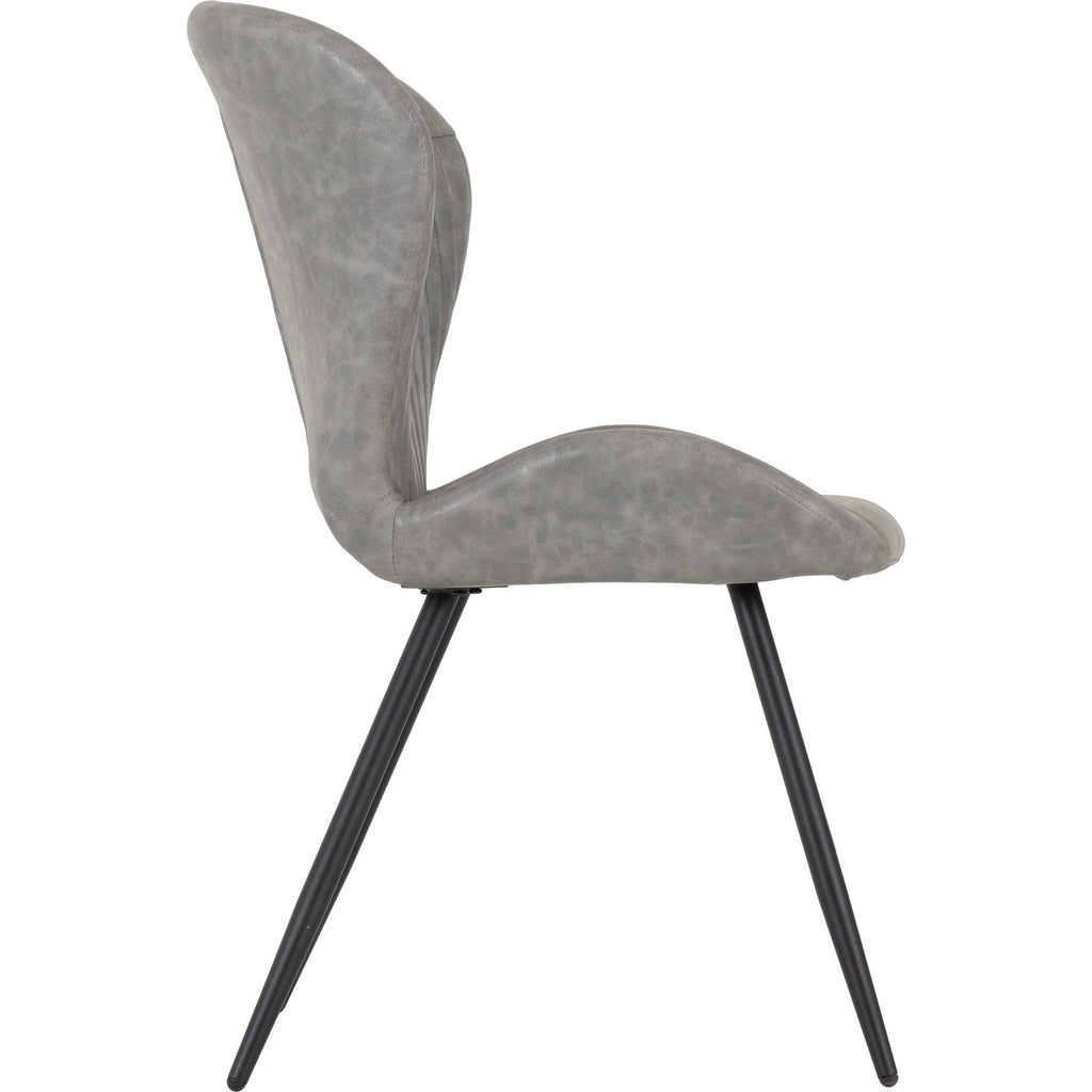 Quebec Dining Chair X4 Per Box - Grey Pu