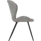 Hamilton & Quebec Medium Dining Set X4 Chairs - Medium Oak Effect/Grey Pu