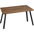 Quebec Straight Edge Dining Table - Medium Oak Effect