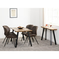 Quebec Wave Edge Console Table - Medium Oak Effect