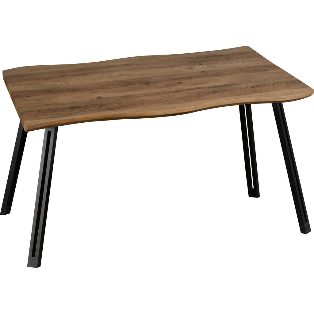 Quebec Wave & Lukas Dining Set X4 Chairs - Medium Oak Effect/Emerald Green Velvet