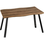 Quebec Wave Edge Dining Table - Medium Oak Effect