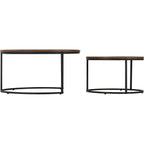 Quebec Round Coffee Table Set - Medium Oak Effect