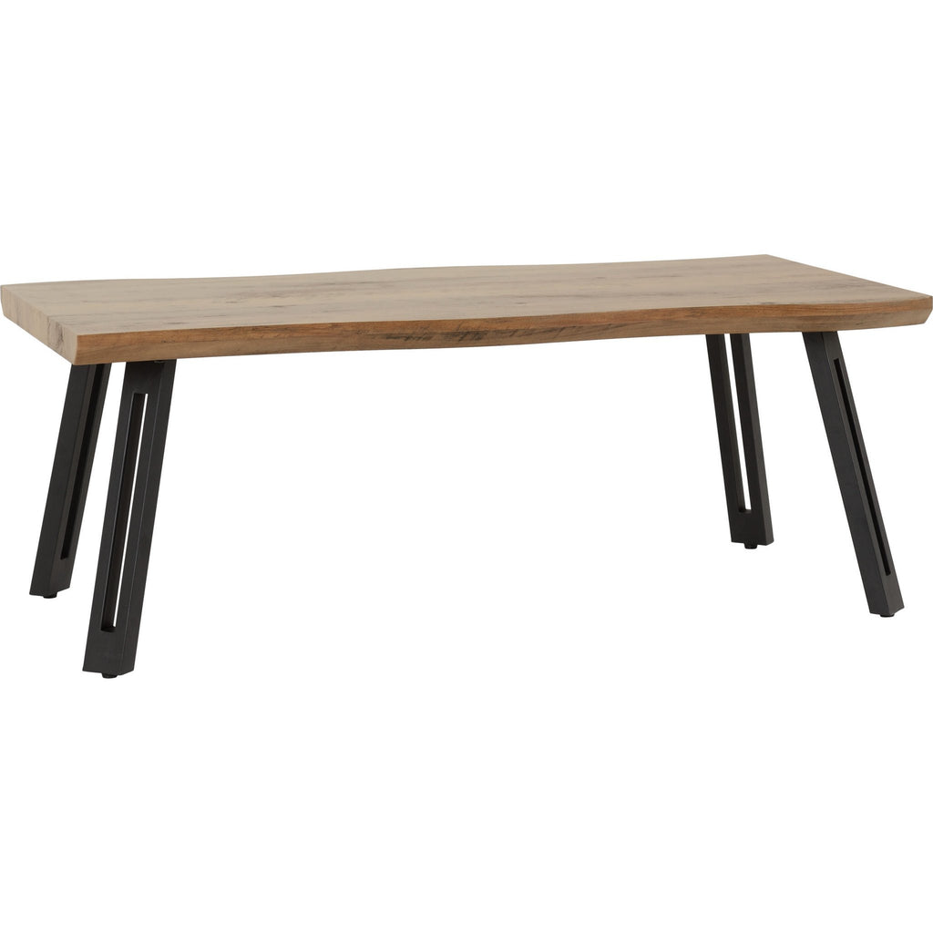 Quebec Wave Edge Coffee Table - Medium Oak Effect