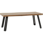 Quebec Wave Edge Coffee Table - Medium Oak Effect