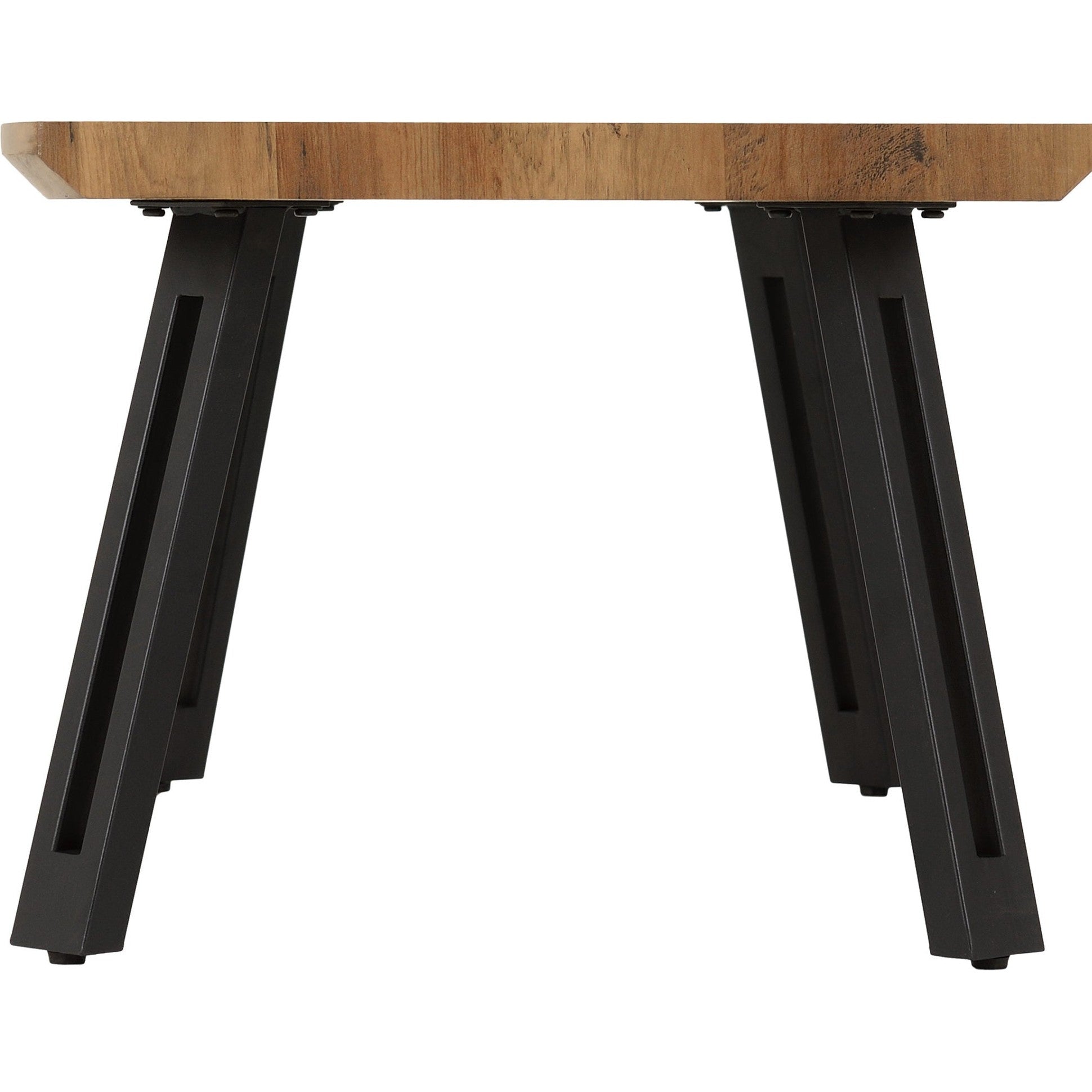 Quebec Wave Edge Coffee Table - Medium Oak Effect
