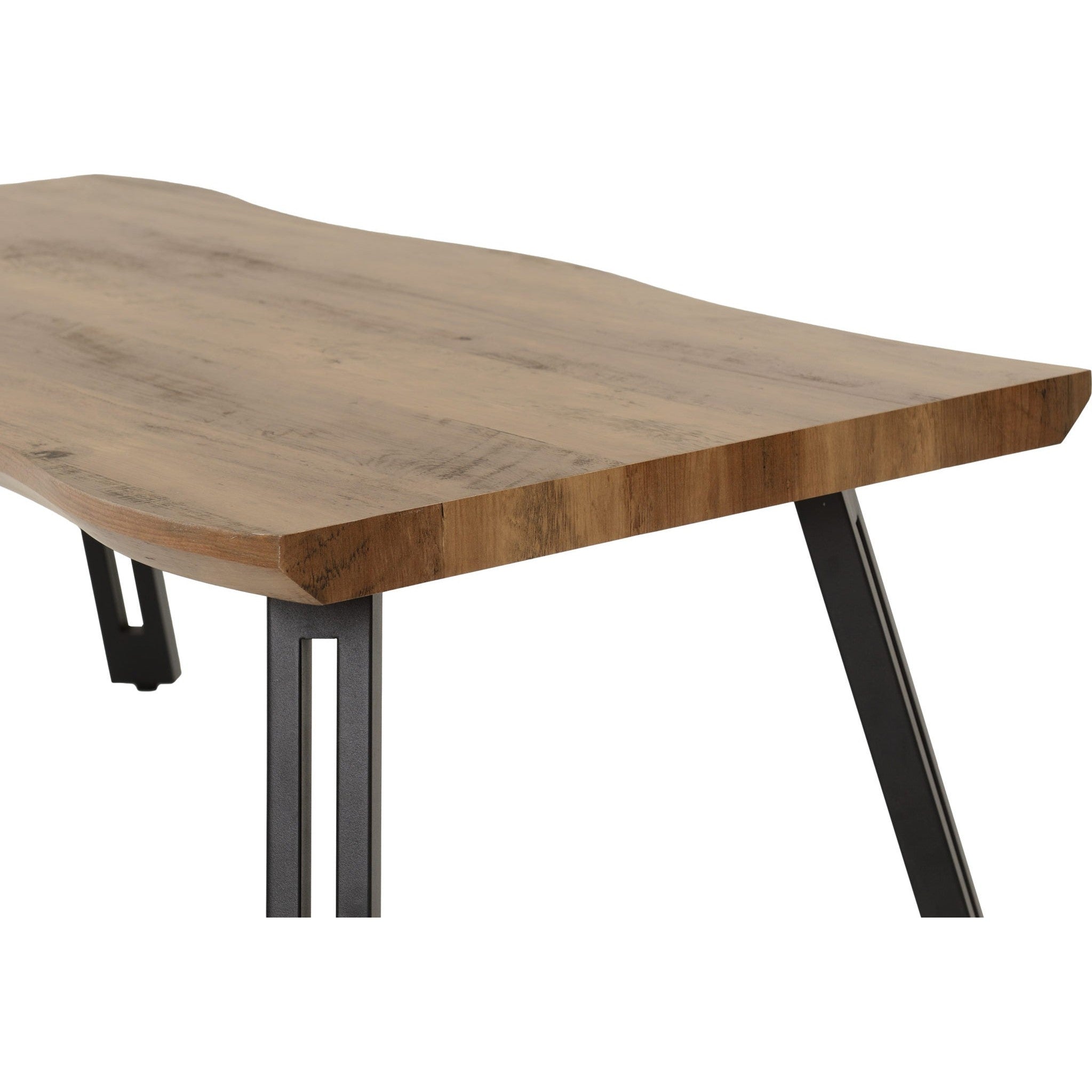 Quebec Wave Edge Coffee Table - Medium Oak Effect