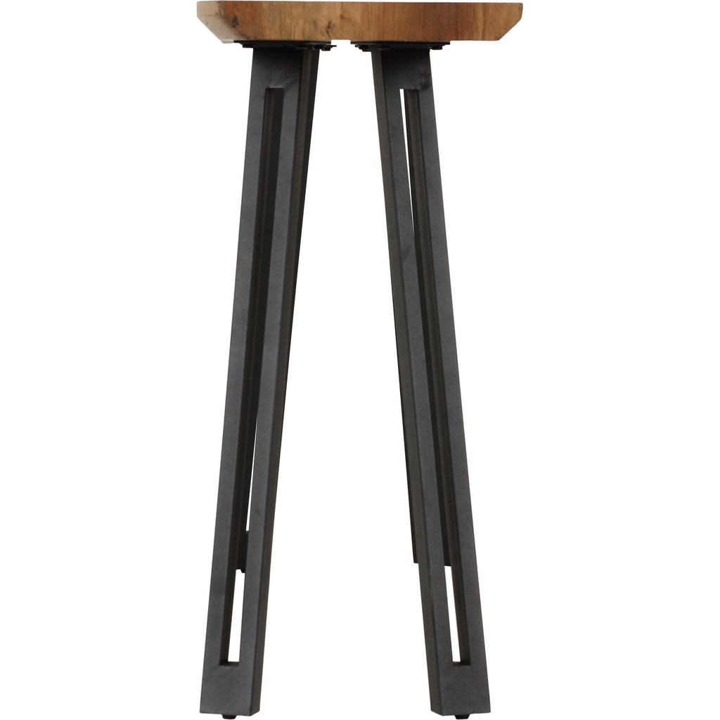 Quebec Wave Edge Console Table - Medium Oak Effect