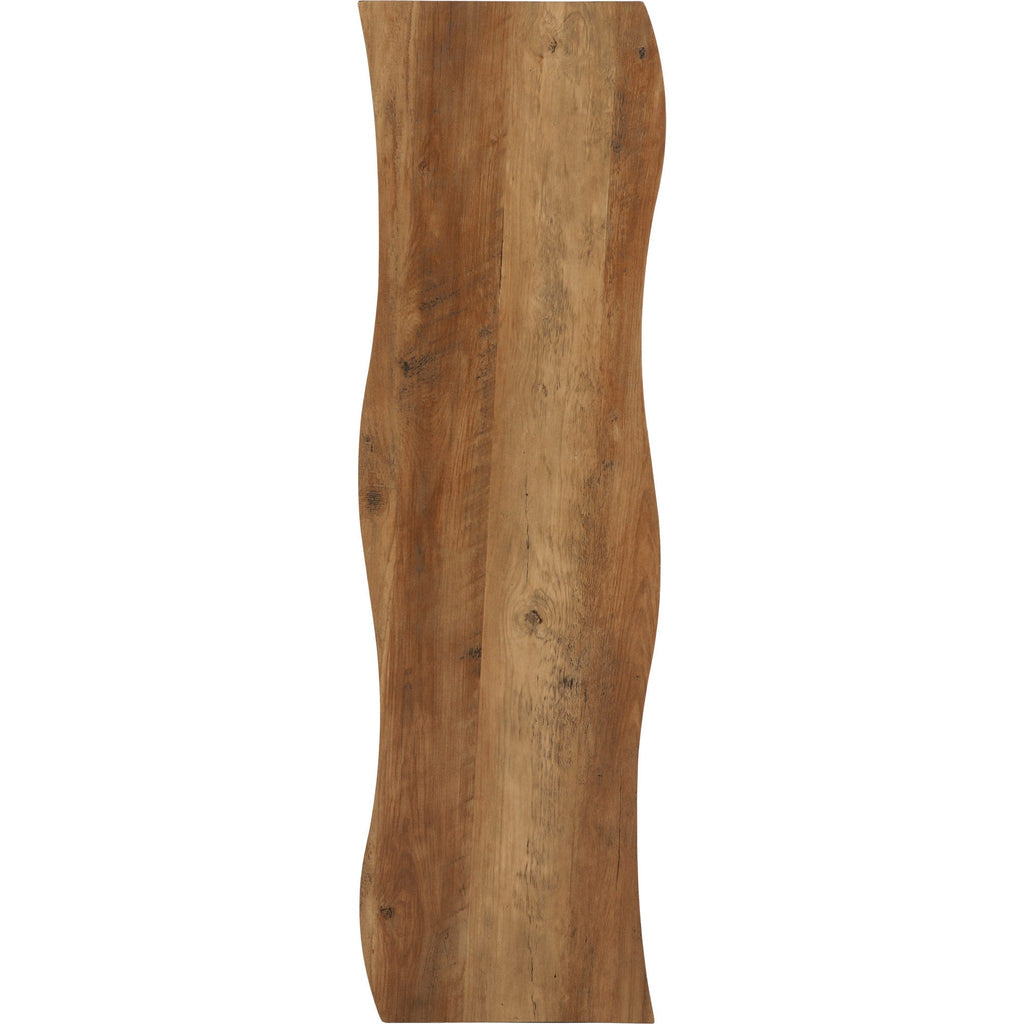 Quebec Wave Edge Console Table - Medium Oak Effect