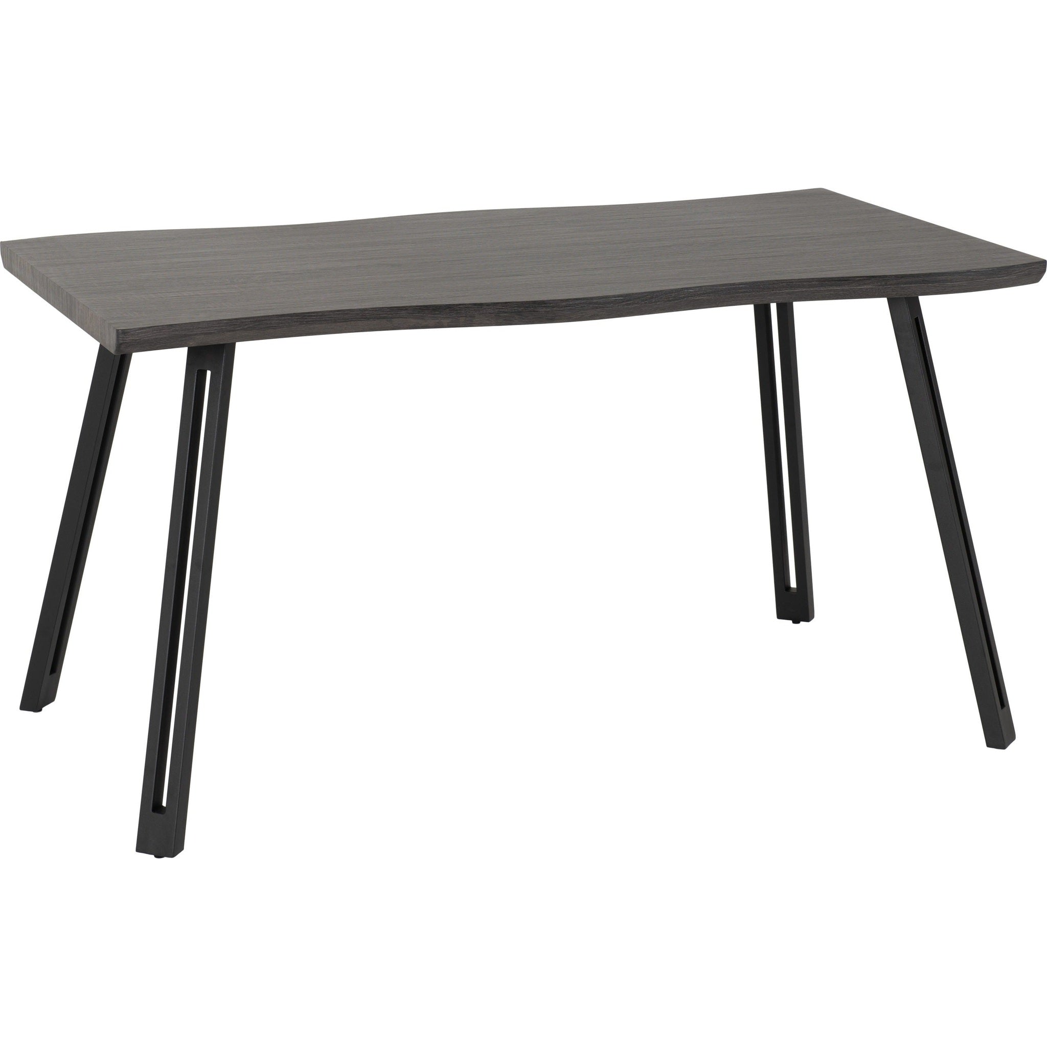 Quebec Wave Edge Dining Table - Black Wood Grain