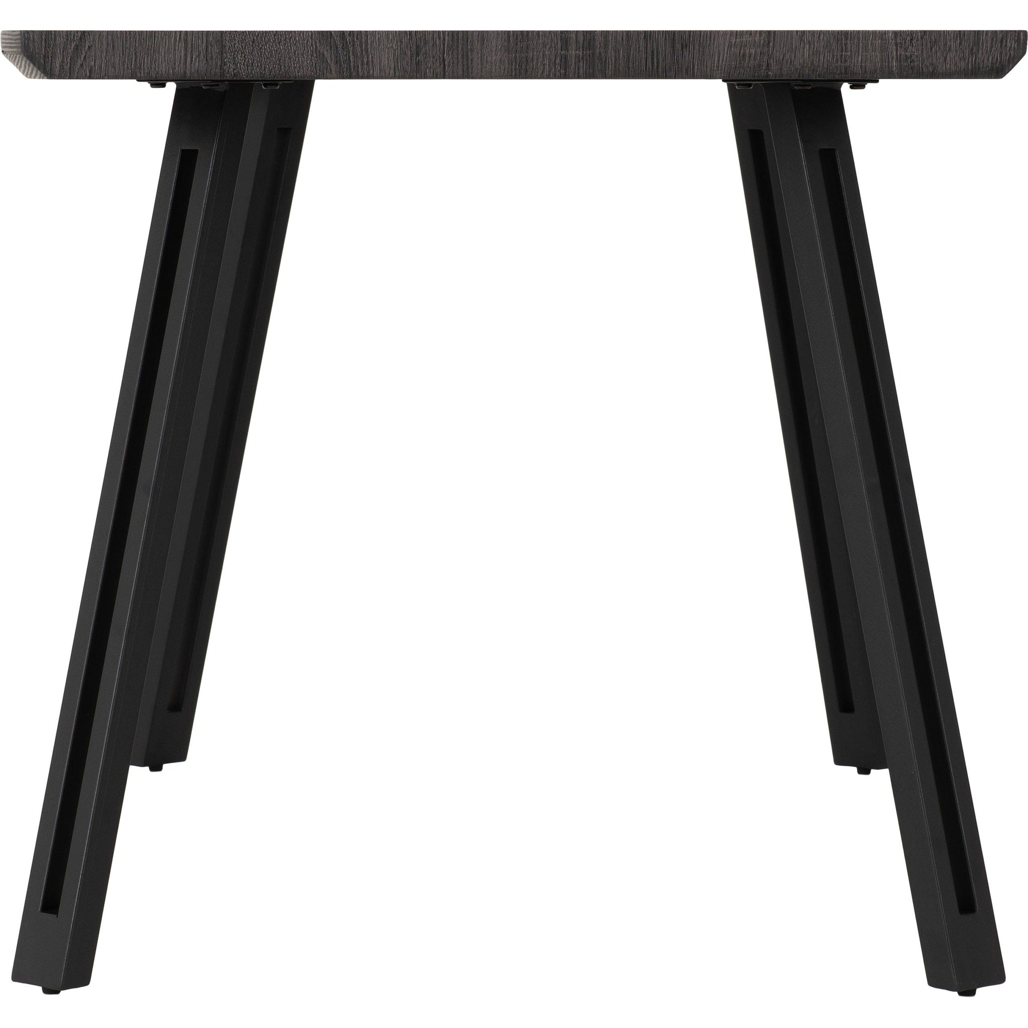 Quebec Wave Edge Dining Table - Black Wood Grain