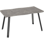 Quebec Wave Edge Dining Table - Concrete Effect