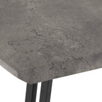Quebec Wave Edge Dining Set X4 Chairs - Concrete Effect/Grey Pu