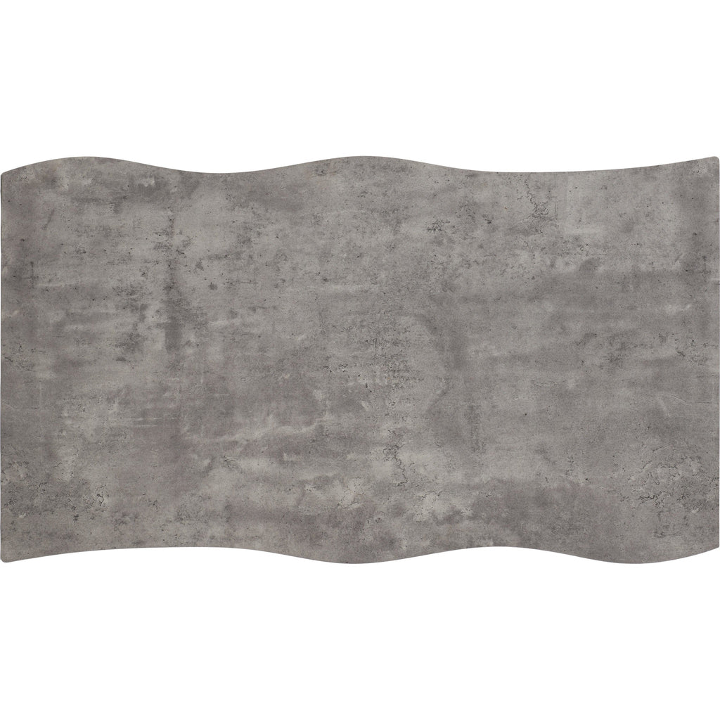 Quebec Wave Edge Dining Table - Concrete Effect
